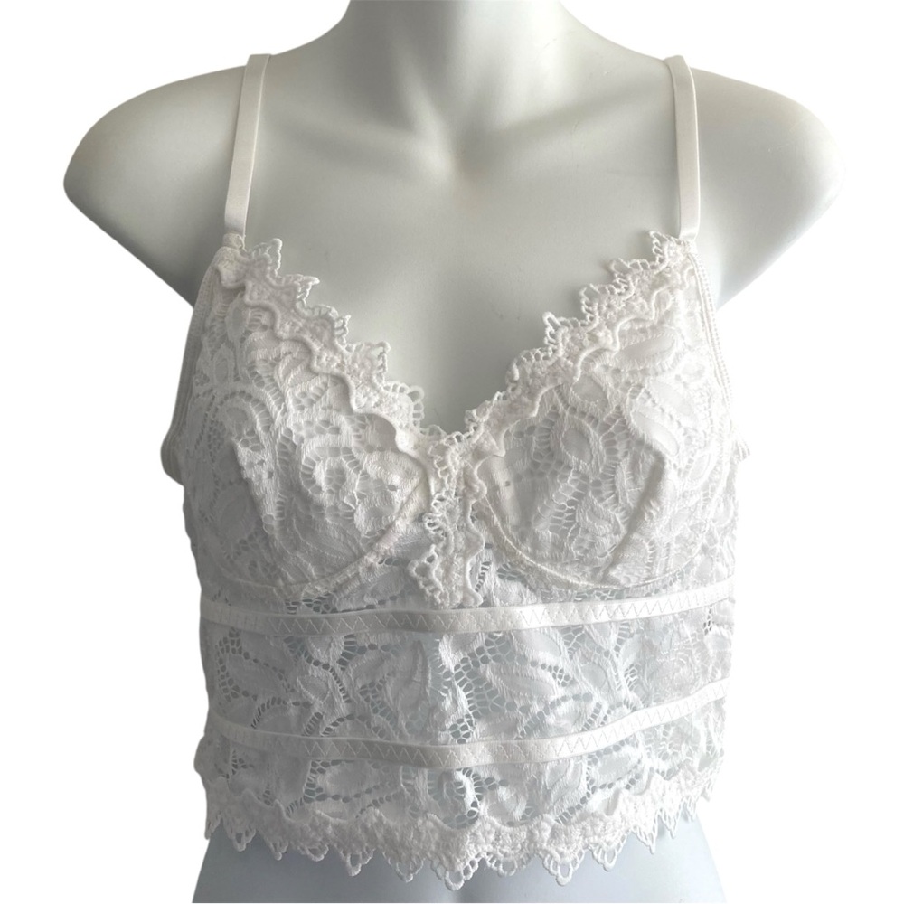 Elegant White Lace Bralette